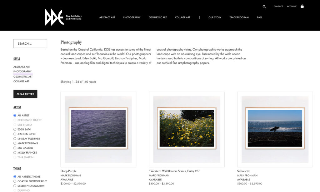 dde product category page