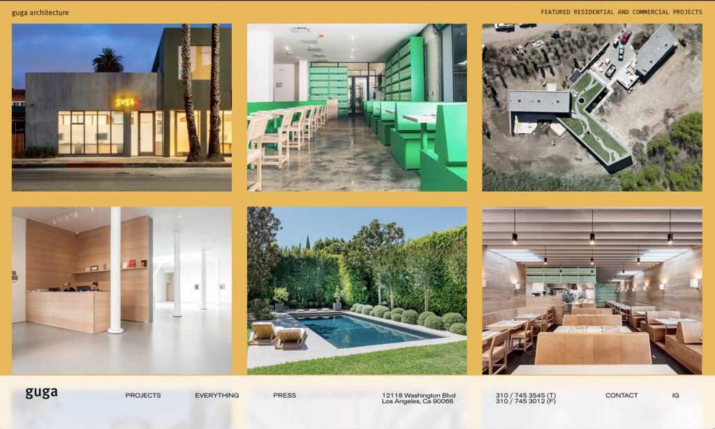 architecture site projects page