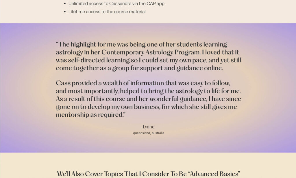 cassandra tyndall site detail