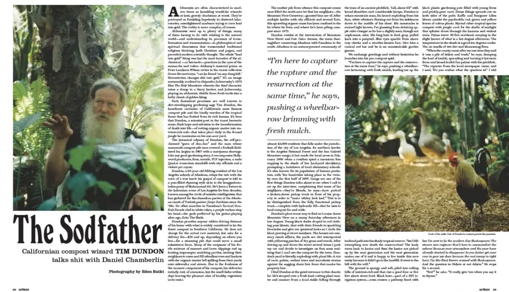 arthur magazine, the sodfather