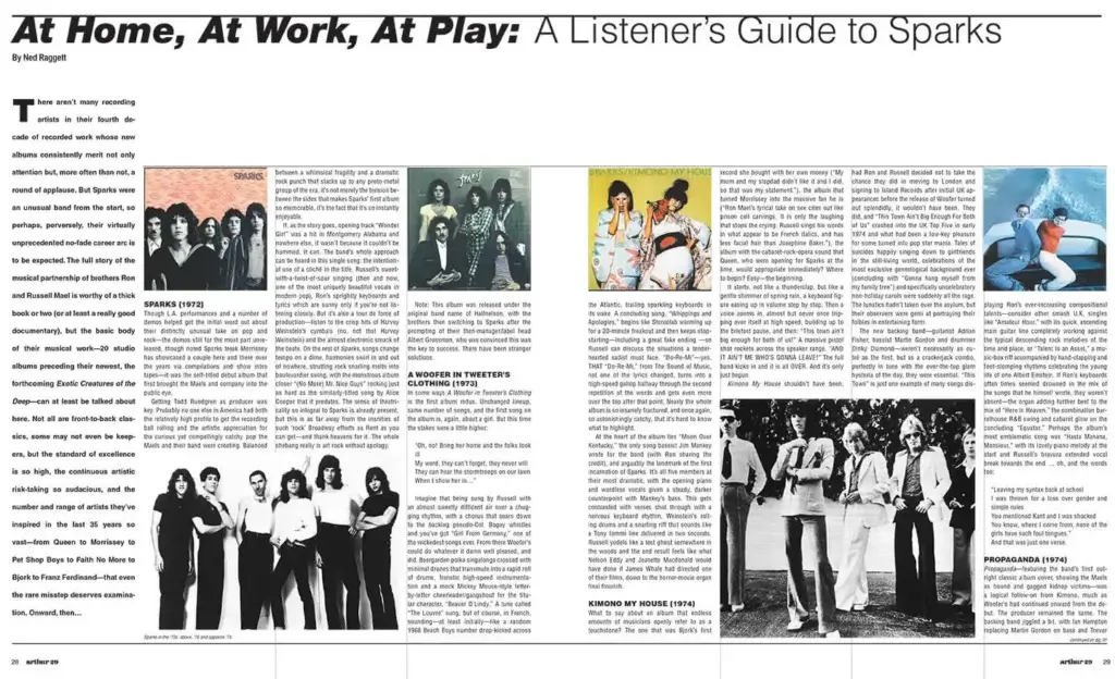 sparks magazine feature listening guide
